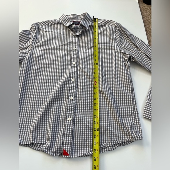 Untuckit Dunn Gray Checkered Long Sleeve Top Button Up Shirt Size Large - Picture 6 of 7